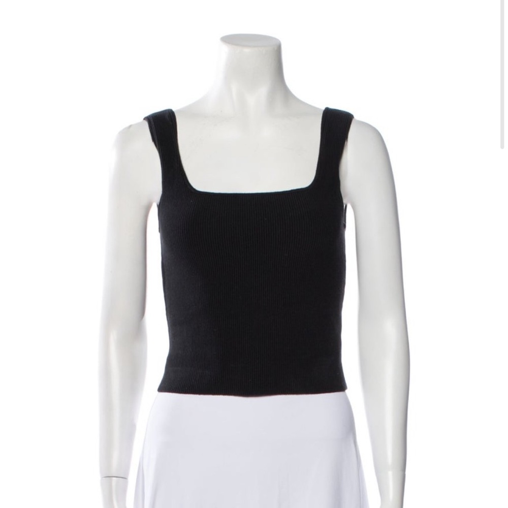 Reformation Square Neckline Sleeveless Crop Top XS